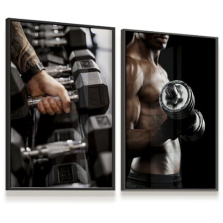 Quadro Decorativo Musculação Fitness Academia Malhação Motivação