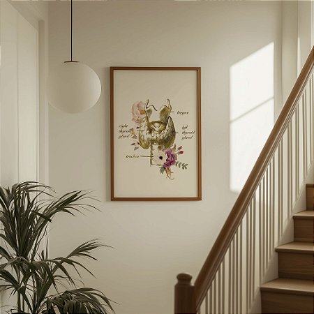 Quadro Decorativo Glândula Tireóide Endrocrinologista Medicina Consultório