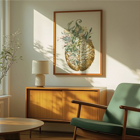 Quadro Decorativo Cérebro Anatomia Humana Medicina  Clínica Médica e Psicológica