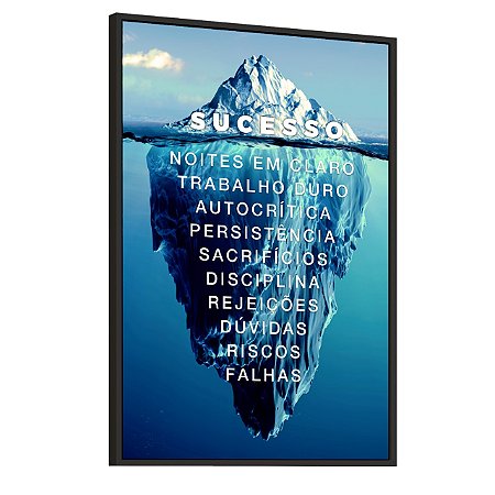 Quadro Decorativo Iceberg Sucesso Negócios Business Motivacional