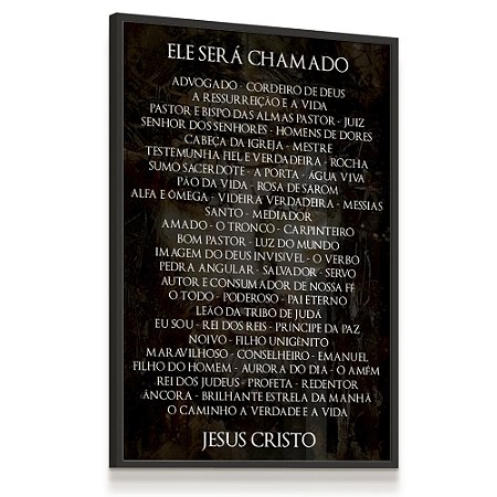 Quadro Decorativo Oração Salmo Ele será Chamado Religioso