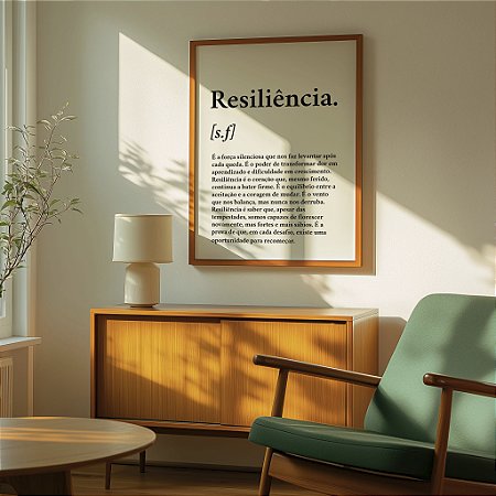 Quadro Decorativo Significado de Resiliência Adaptar-se Mudanças Motivação
