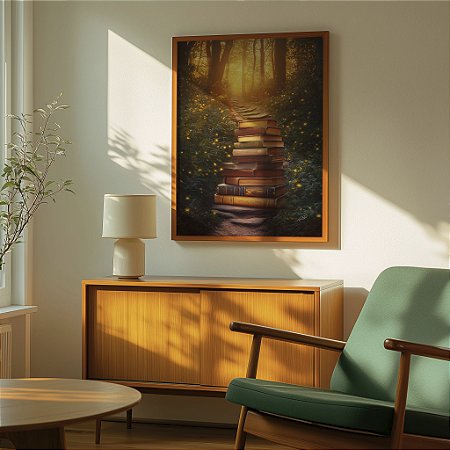 Quadro Decorativo Livros Fantasia Book Leitura Imaginação