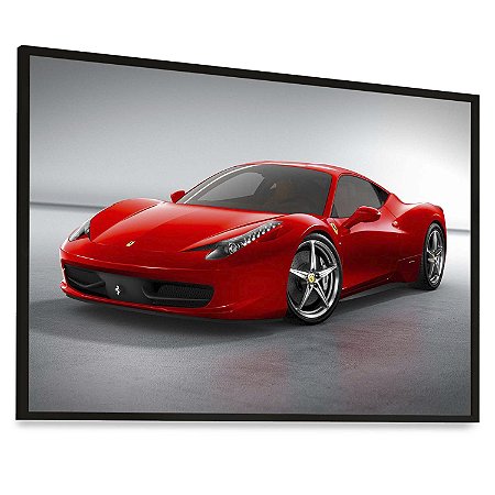 Quadro  Decorativo Carro Corrida Ferrari Vermelha 458 Itália
