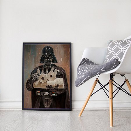 Quadro Decorativo Darth Vader  Star Wars Banheiro Papel Higiênico Lavabo