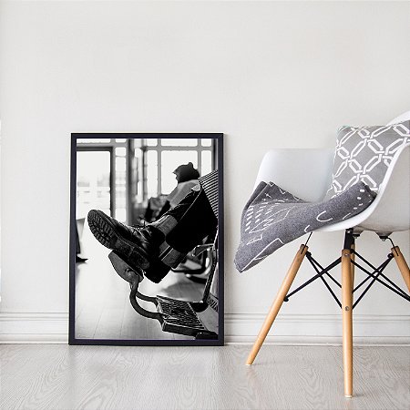 Quadro Decorativo Barbearia Barbershop Hair Corte Cabelo Cadeira