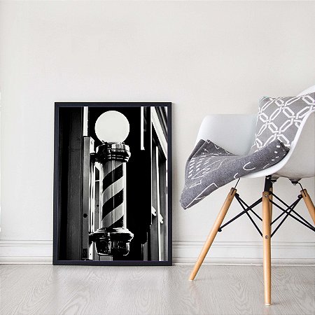 Quadro Decorativo Barbearia Poste de Barbeiro  Barbershop Hair Corte Masculino