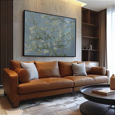 Quadro Decorativo Amendoeira em Flor Vincent Van Gogh Pintura Arte