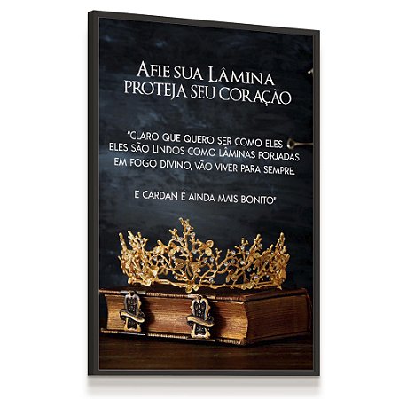 Quadro Decorativo Livros Cardan O príncipe Cruel Fantasia Book Leitura Imaginação