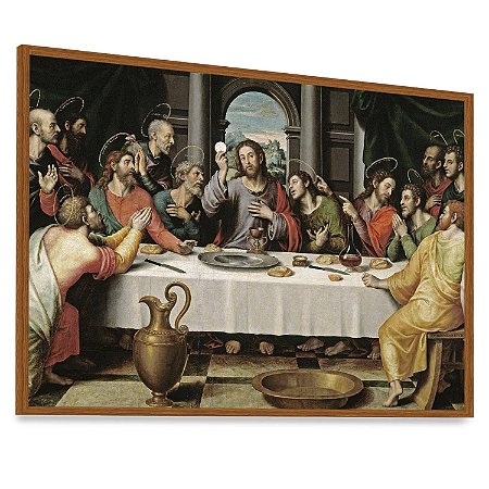 Quadro Decorativo Santa Ceia Última Ceia Jesus Apóstolos Religioso Religião Oração