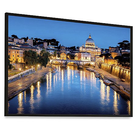 Quadro  Decorativo Cúpula Basílica São Pedro Vaticano Roma Itália Rio Tibre