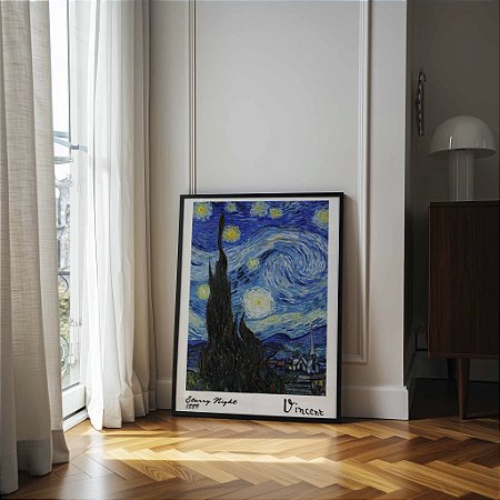Quadro Decorativo Noite Estrelada Vincent Van Gogh Pintura Arte