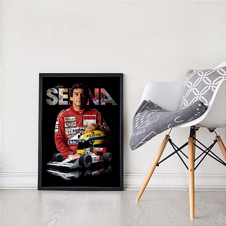 Quadro Decorativo Fórmula 1 Capacete Senna Automobilismo
