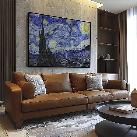 Quadro Decorativo A Noite Estrelada Vincent Van Gogh Pintura Arte