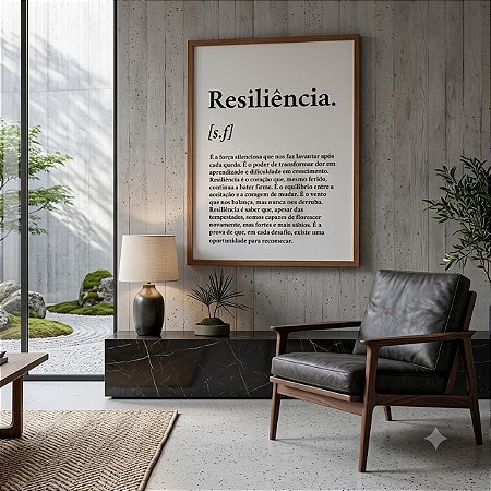 Quadro Decorativo Significado de Resiliência Adaptar-se Mudanças Motivação