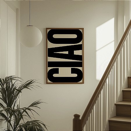 Quadro Decorativo Ciao Itália Retrô Vintage La casa de Papel Série