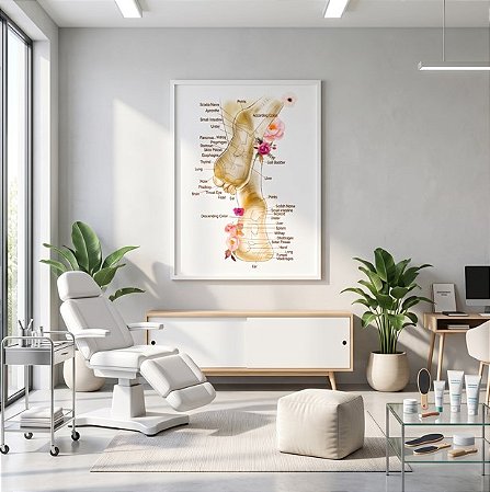 Quadro Decorativo Reflexologia Podal Reflexo Corporal Anatomia Pé