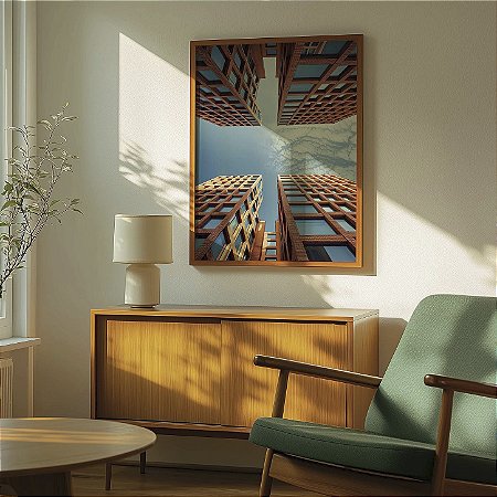 Quadro Decorativo Arquitetura Urbana Conceito Minimalista Geométricos Prédios