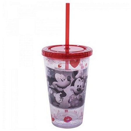 Copo Com Canudo Mickey & Minnie Foto: Disney - MKP
