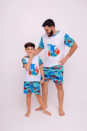 Pijama Tubarão Manga Curta