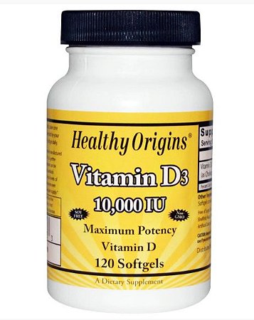 VITAMINA D3 10.000 IU 120 SOFTGELS HEALTHY ORIGINS