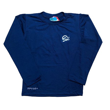 Camiseta Infantil Proteção Solar UPF 50+ Azul Marinho