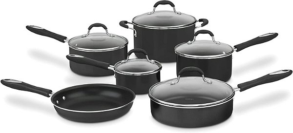 Jogo De Panelas Cuisinart Advantage Antiaderente 11 Peças Preto - 55-11BK