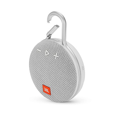 Caixa de som Bluetooth com Viva Voz JBL CLIP 3 Speaker - Branco