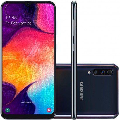 Smartphone Samsung Galaxy A50 64GB SM-A505 Desbloqueado - Preto