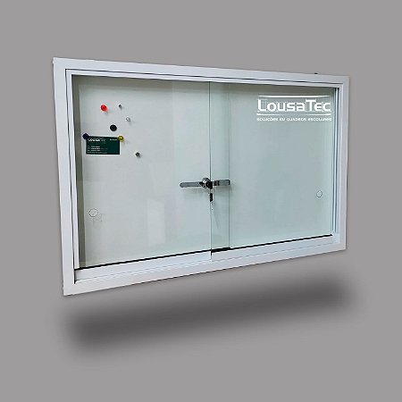 Quadro Edital De Aviso Com Vidro De Correr Lousatec Soluções Em Quadros Escolares