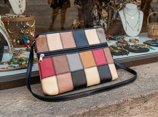 Bolsa Feminina NOELE Colors Transversal em Couro