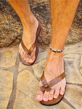 Chinelo de couro Unissex - FLAT Sandal