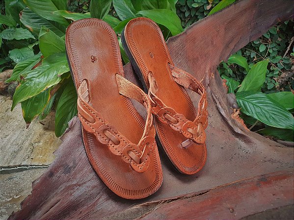 Chinelo Rasteirinha em couro - NOVA FLAT Sandal