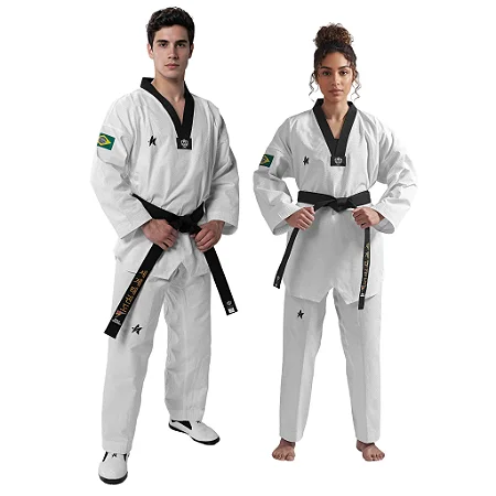 Dobok Taekwondo | Pro Olympic Gola Preta Homologado CBTKD