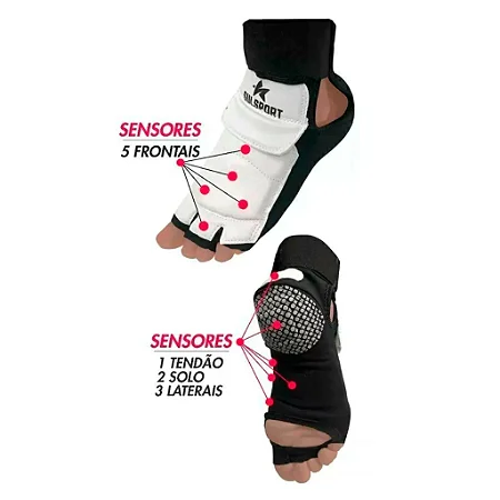 Meia Eletrônica Taekwondo | Com 11 sensores | Sulsport