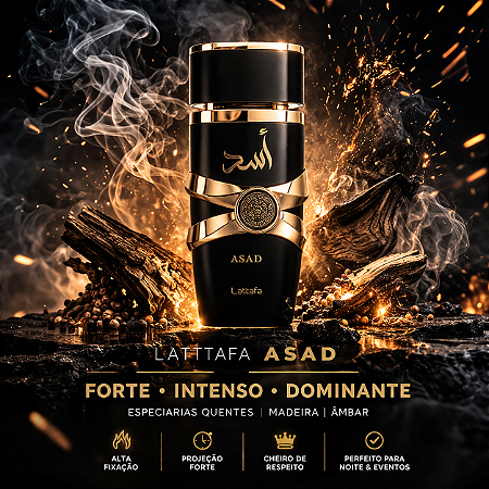 Lattafa Asad Eau de Parfum 100ml — Cheiro de Respeito