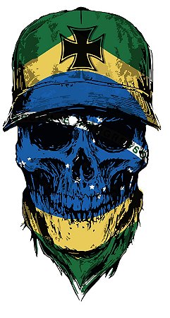Adesivo caveira resinada Brasil