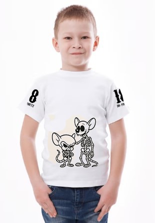 Camiseta Infantil - Pinky e o Cérebro