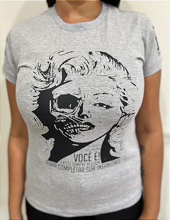 Baby look Marilyn Monroe Cinza