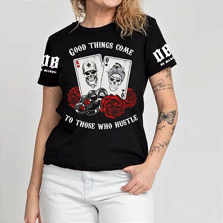 Baby look Cartas Lokas Mc preta