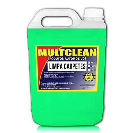 Limpa Carpetes Bancos e Estofados 5 Litros Multclean