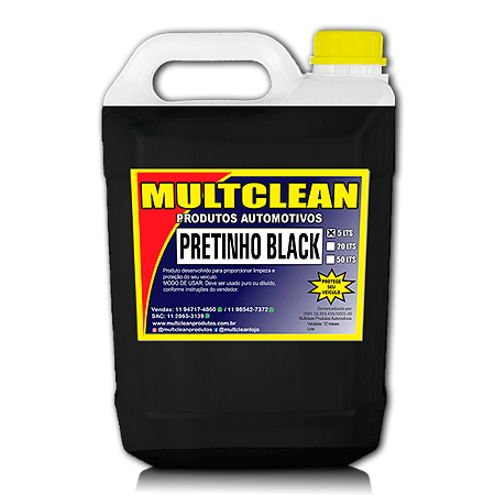 Pretinho Black Pneu Automotivo Multclean