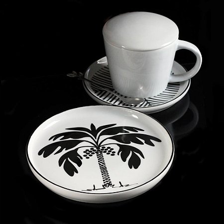 Set Caneca Chá com Tampa - 250 ml - 4 itens