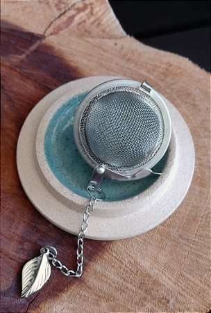 Mini Infusor de chá com base cerâmica