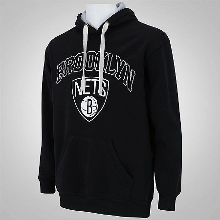 brooklyn nets grey moletom com capuz