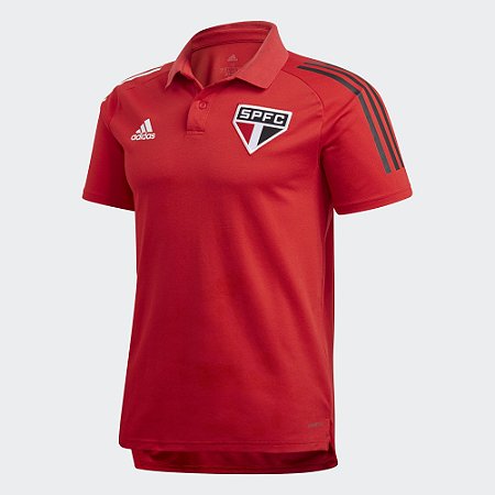 Camisa Polo Viagem São Paulo FC Adidas Vermelha - Loucos Por Futebol -  Oficial