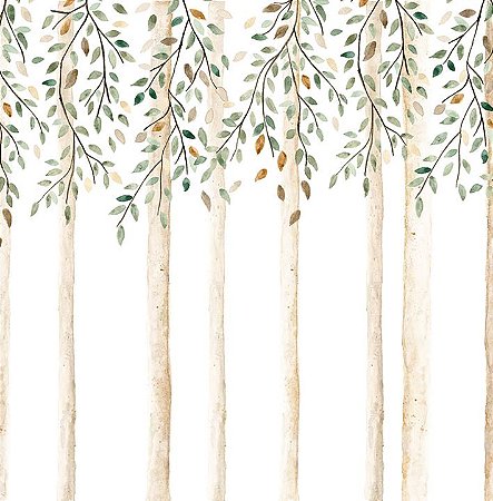 Papel de parede Arvore Aquarelada