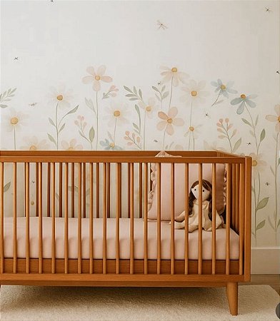 Papel de parede jardim aquarelado