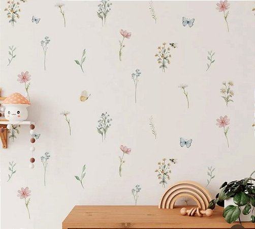 Papel de parede floral sortido