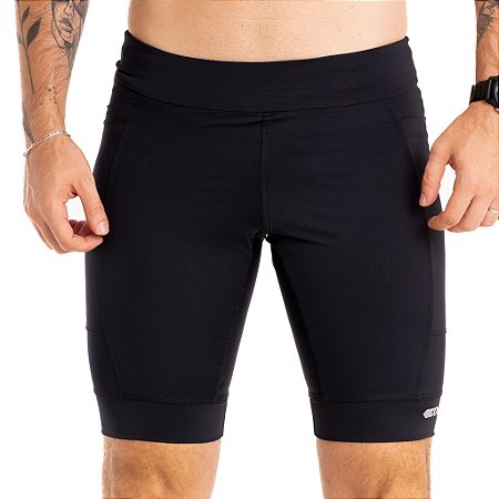 bermuda compressão 3 bolsos unissex black